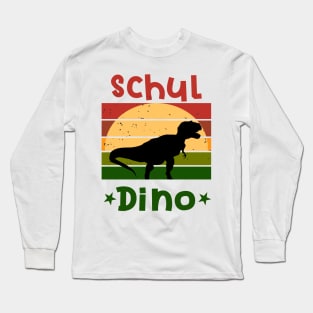 Schuldino Dinosaurier Schulbeginn T shirt Long Sleeve T-Shirt